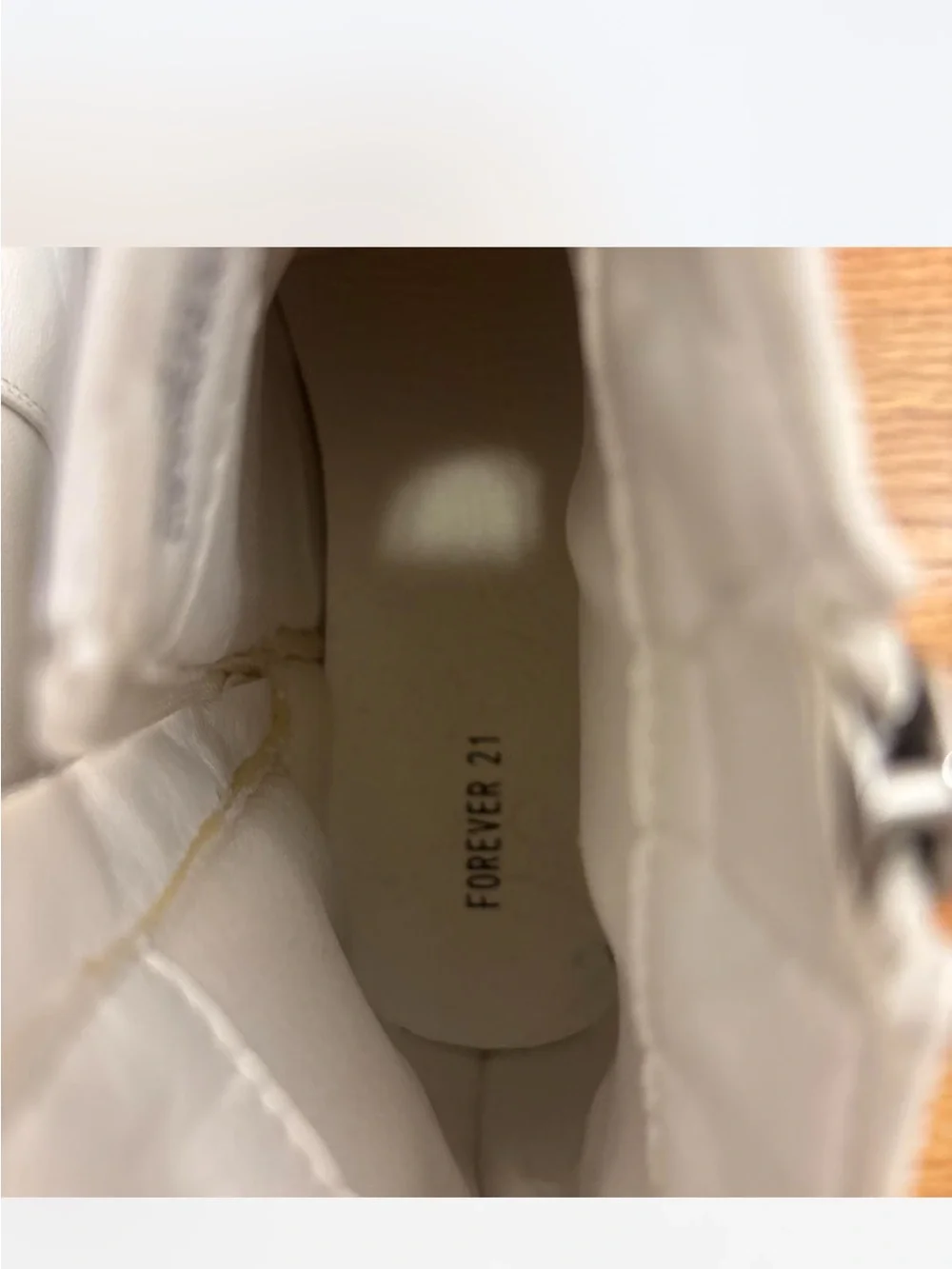 Forever 21 white with black sole Platform Ankle Boots